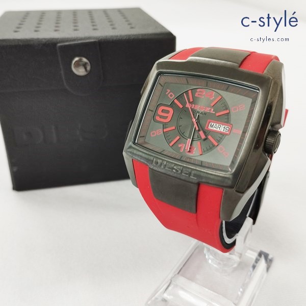 DIESEL ディーゼル 腕時計 レッド×ブラック DZ-4288 クォーツ アナログ ウォッチ
