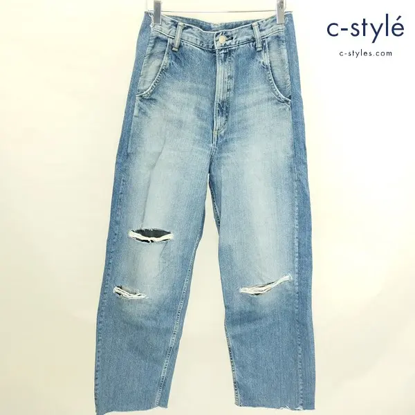 HYSTERIC GLAMOUR RESIZE加工 デニムストレートパンツ 27 インディゴ 01191AP13 日本製 レディース