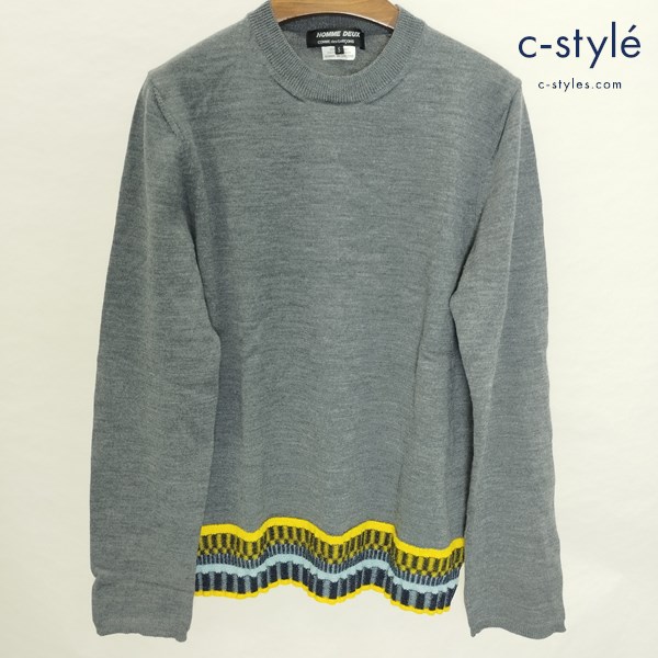COMME des GARCONS HOMME DEUX ニットセーター S グレー系 DR-N001 AD2016 日本製