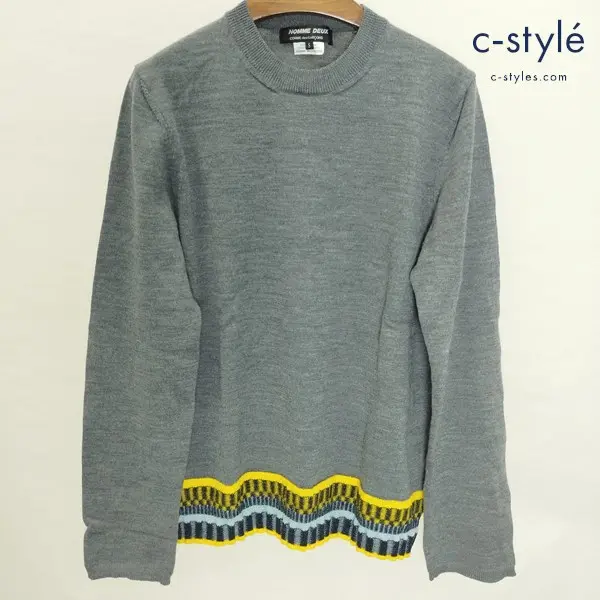 COMME des GARCONS HOMME DEUX ニットセーター S グレー系 DR-N001 AD2016 日本製