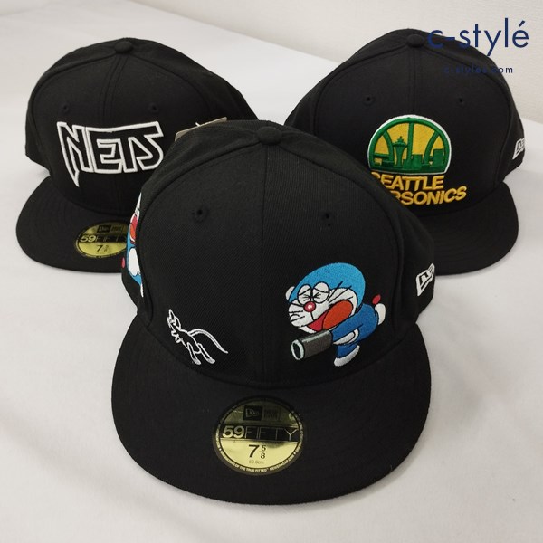 NEW ERA ニューエラ キャップ 7・5/8 60.6cm NETS ドラえもん SEATTLE SUPERSONICS 59FIFTY 計3点