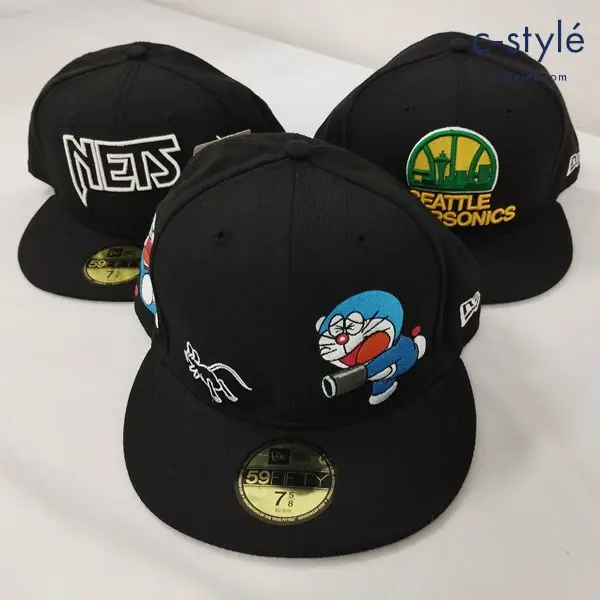 NEW ERA ニューエラ キャップ 7・5/8 60.6cm NETS ドラえもん SEATTLE SUPERSONICS 59FIFTY 計3点