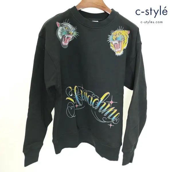 SOFT MACHINE ソフトマシーン トレーナー L ブラック スウェット クルーネック 長袖 綿100