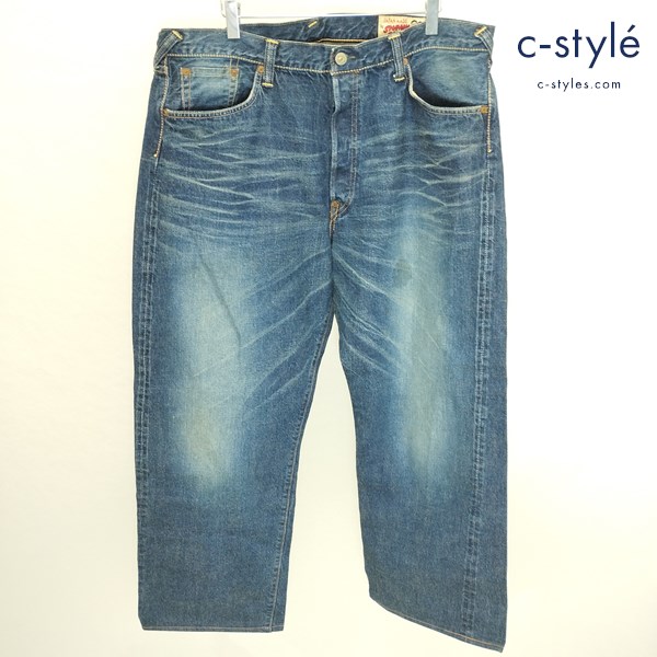 EVISU×SIOTANI BROTHERS デニムパンツ 40 インディゴ 日本製 綿100 セルビッチ ペイント