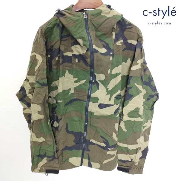 THE NORTH FACE ノベルティ コンパクトジャケット M グリーン系 NP11170 ナイロンジャケット カモ柄