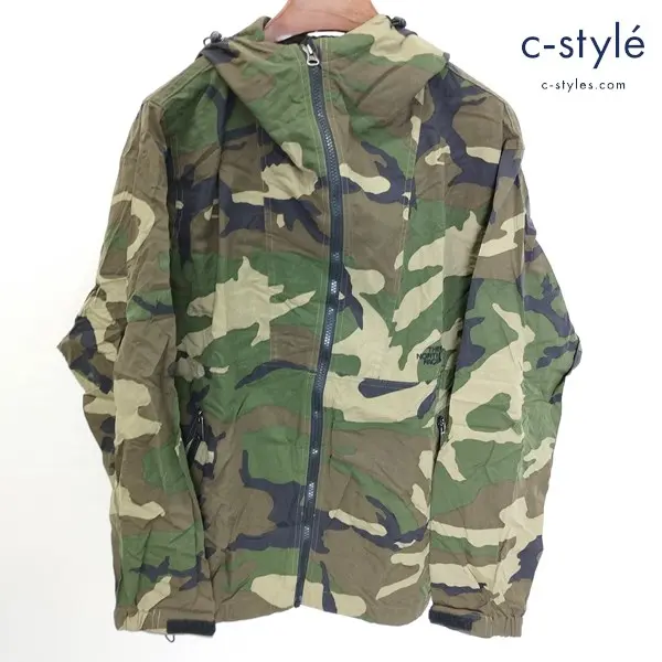 THE NORTH FACE ノベルティ コンパクトジャケット M グリーン系 NP11170 ナイロンジャケット カモ柄
