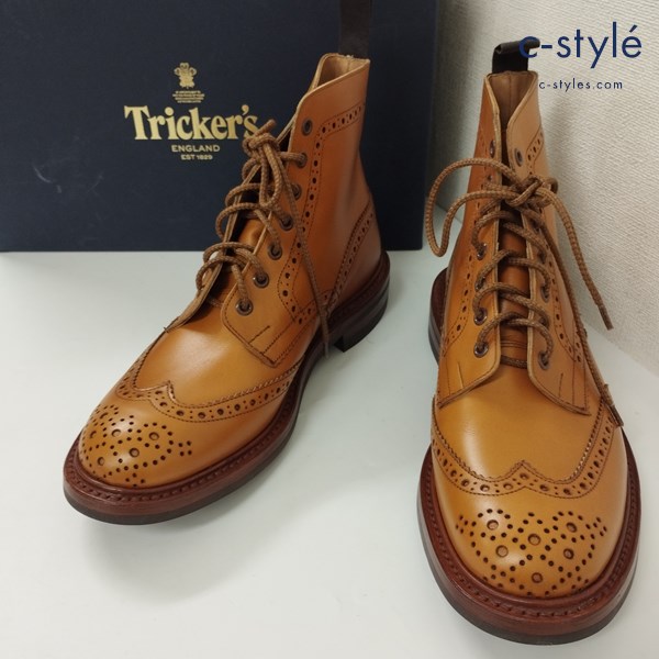 Tricker’s トリッカーズ 2508 MALTON カントリーブーツ 8 ブラウン MADE IN ENGLAND