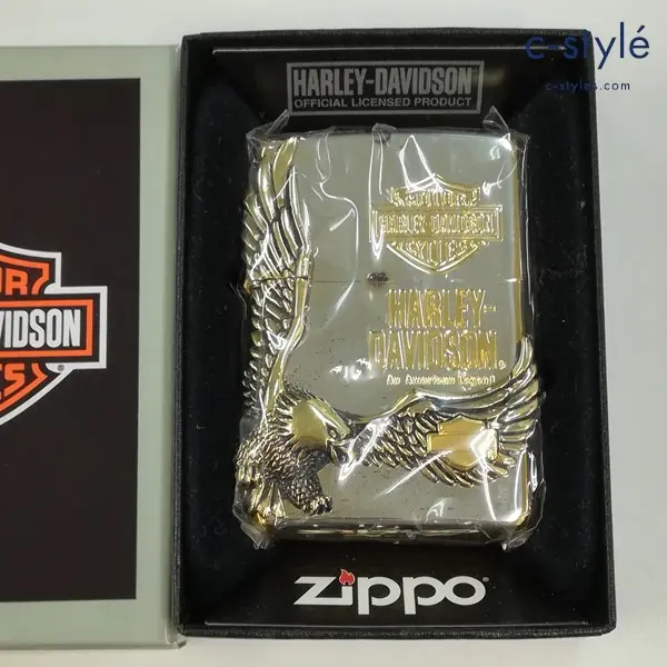 ZIPPO × HARLEY-DAVIDSON ハーレーダビッドソン 立体イーグル HDP-17 オイルライター シルバー×ゴールド