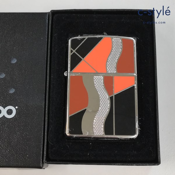 ZIPPO ジッポー アールデコ 幾何学模様 アーマー 2003 オイルライター シルバー