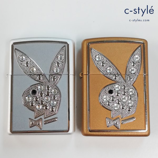 ZIPPO ジッポー × PLAYBOY プレイボーイ オイルライター シルバー ゴールド