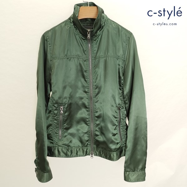 HYSTERIC GLAMOUR ヒステリックグラマー ガール刺繍サテンジャケット S グリーン 4AB-1441