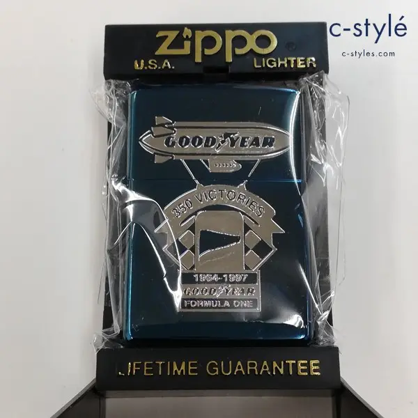 ZIPPO ジッポー Good Year F1 350 VICTORIES 97年製 オイルライター ブルー