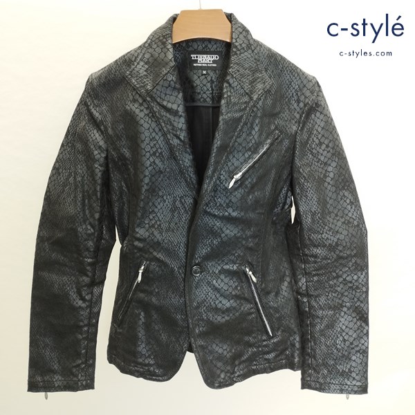 TORNAD MART トルネードマート パイソン柄テーラードジャケット M ブラック TJK-0202
