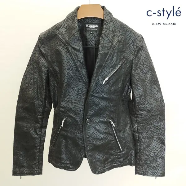 TORNAD MART トルネードマート パイソン柄テーラードジャケット M ブラック TJK-0202