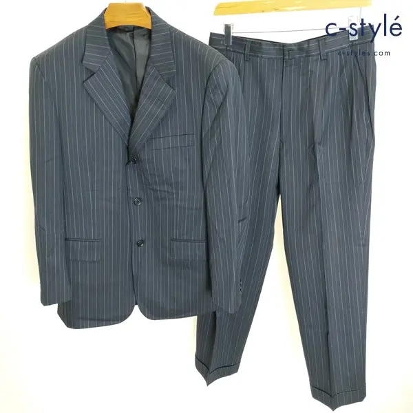 Brooks Brothers Madison スーツ ネイビー セットアップ 3B サイドベンツ ストライプ