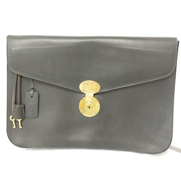 Felisi フェリージ レザークラッチバッグ ブルーブラック系 イタリア製 2001/1 カバン 鞄