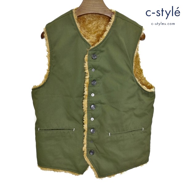 Engineered Garments エンジニアド ガーメンツ リバーシブルベスト M オリーブ ブラウン USA製