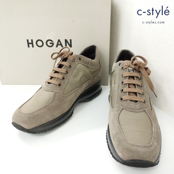 HOGAN ホーガン INTERACTIVE スニーカー 7・1/2 ベージュ系 イタリア製