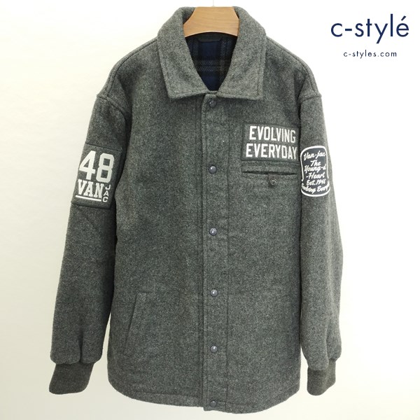 VAN JAC ヴァンヂャケット ロゴジャケット LL グレー EVOLVING EVERYDAY ブルゾン ハーフコート