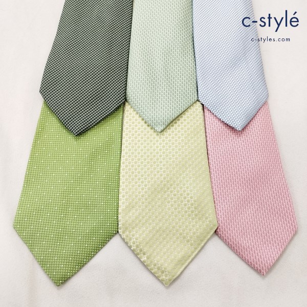 ARMANI COLLEZIONI アルマーニコレッツォーニ ネクタイ 総柄 ドット ヘリンボーン シルク 綿 計6点