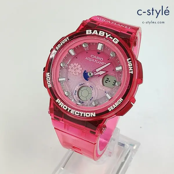 CASIO カシオ BABY-G アクアプラネットコラボモデル 腕時計 クリアレッド BGA-250AQ レディース