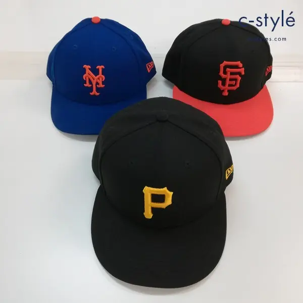NEW ERA ニューエラ 59FIFTY キャップ 7・1/2 59.6cm ジャイアンツ メッツ パイレーツ 計3点