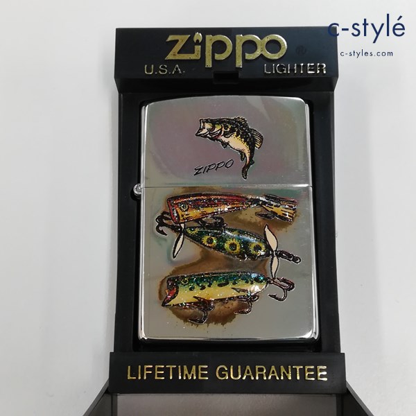 ZIPPO ジッポー ブラックバス ルアーフィッシング 94年製 オイルライター シルバー