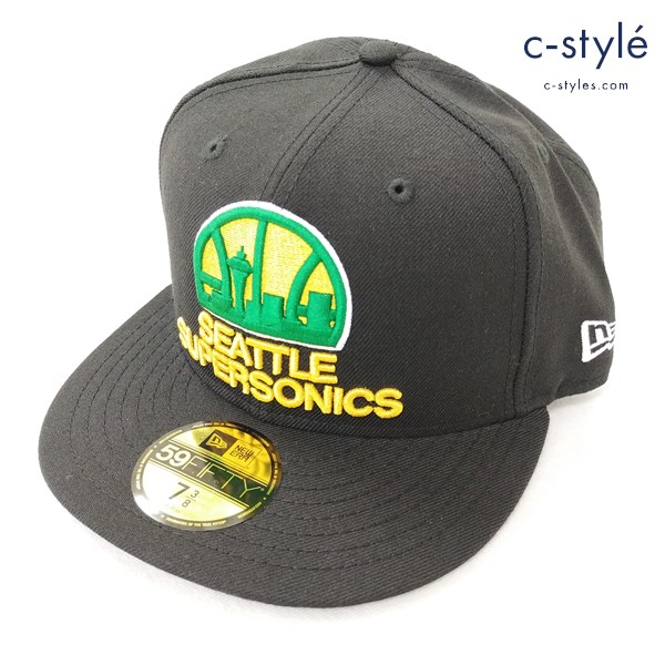 NEW ERA ニューエラ 59FIFTY キャップ 7・3/8 58.7cm ブラック NBA シアトルスーパーソニックス