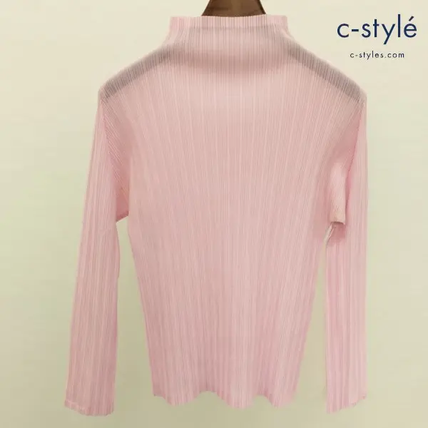 PLEATS PLEASE ISSEY MIYAKE プリーツカットソー 3 ピンク PP51-FK341 ボトルネック 長袖