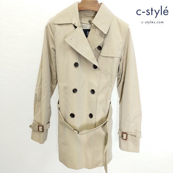 BURBERRY LONDON バーバリーロンドン トレンチコート 36 ベージュ ライナー付き レディース