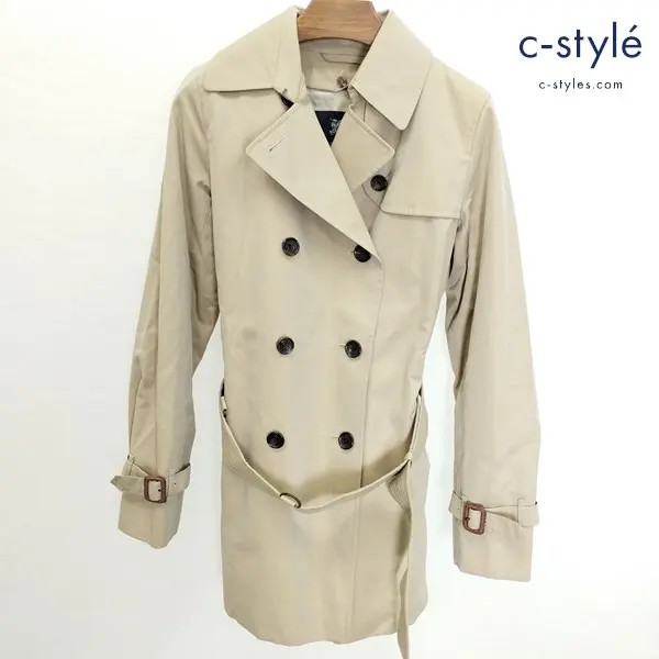 BURBERRY LONDON バーバリーロンドン トレンチコート 36 ベージュ ライナー付き レディース