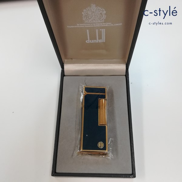 dunhill ダンヒル ローラーガスライター ブルー×ゴールド 喫煙具 喫煙グッズ