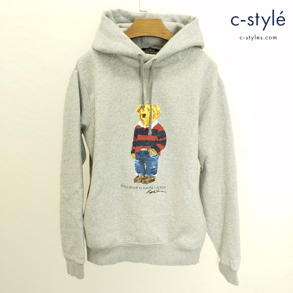 POLO RALPH LAUREN ポロラルフローレン プルオーバーパーカー S グレー フーディー ポロベアー