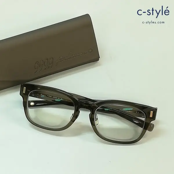 999.9 フォーナインズ F-07AP サングラス 53□20 144 クリアブラウン 度入り アイウェア