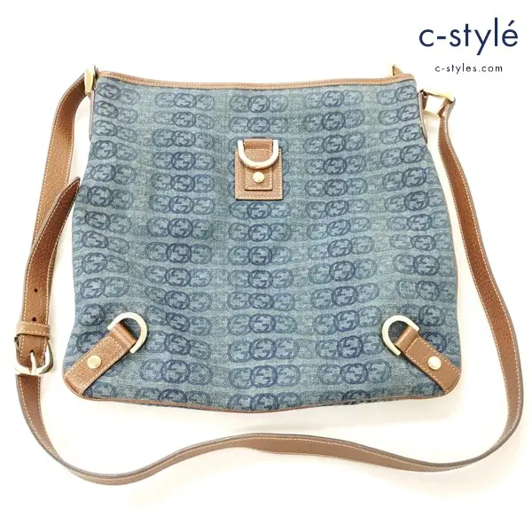 GUCCI グッチ ショルダーバッグ インディゴ 131326 イタリア製 GG柄