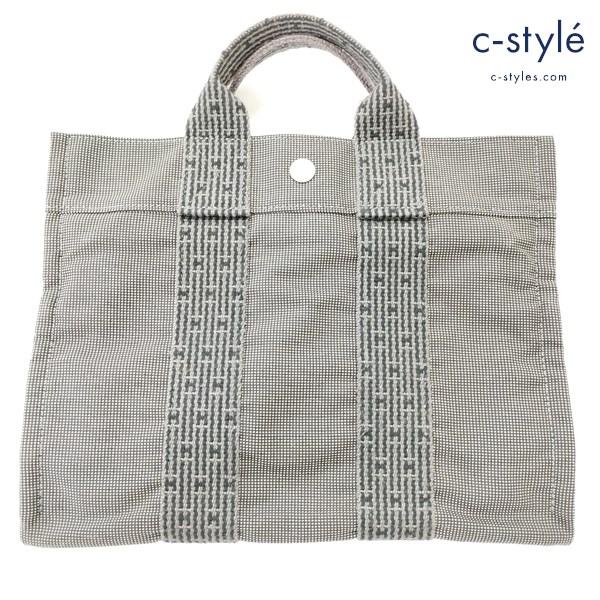 HERMES エルメス トートバッグ グレー系 エールラインPM フランス製 鞄 カバン レディース