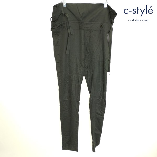 ANN DEMEULEMEESTER ハイウエストパンツ 34 ブラック レディース