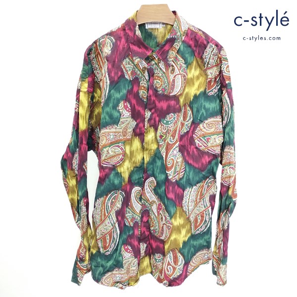 VERSACE ヴェルサーチ 長袖シャツ 36 マルチカラー イタリア製 総柄