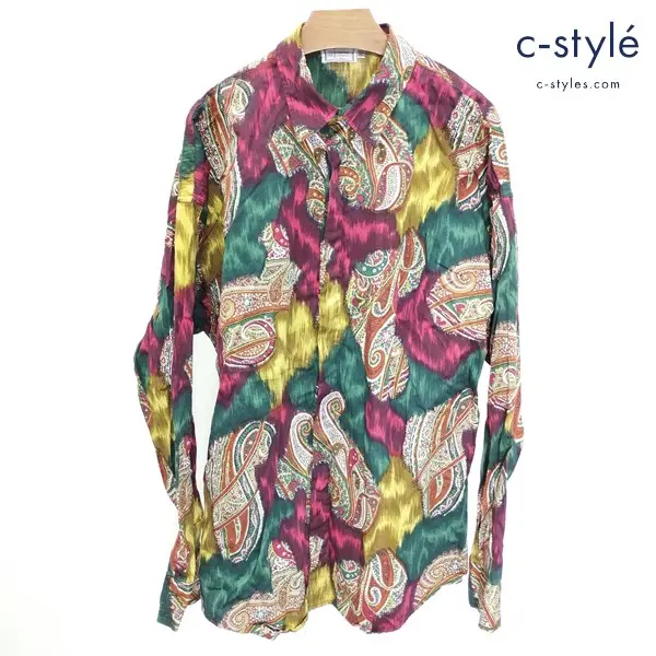 VERSACE ヴェルサーチ 長袖シャツ 36 マルチカラー イタリア製 総柄