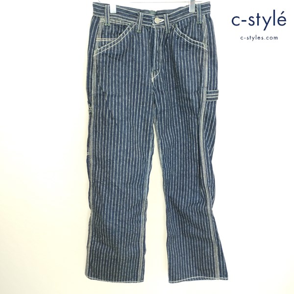 THE FLAT HEAD ザフラットヘッド ペインターパンツ 28 インディゴ デニムパンツ 日本製 コットン100 レディース