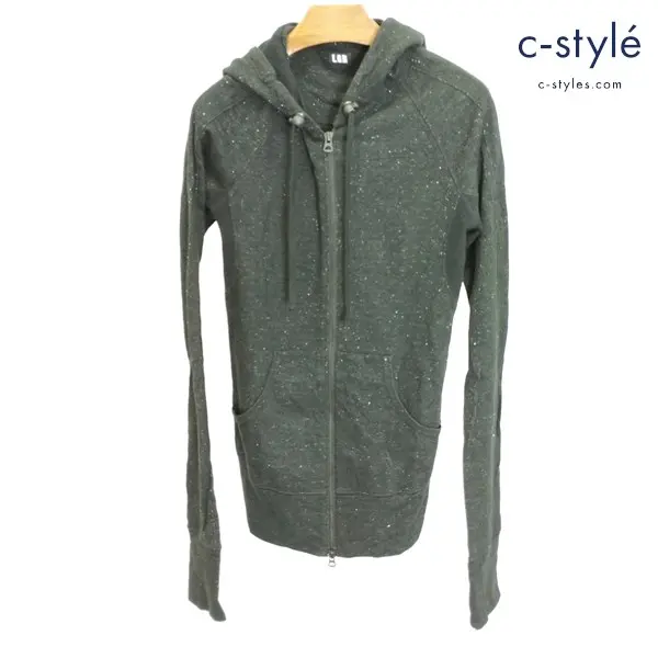 L.G.B. ルグランブルー ジップアップパーカー 0 ブラック 日本製 フーディー ラメ 光沢 レディース