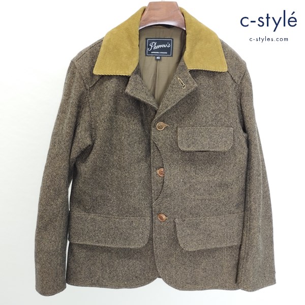 PHERROW’S フェローズ ツイードジャケット 40 ブラウン系 PHJ1 日本製