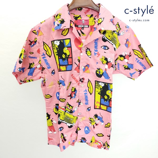 CREAM SODA クリームソーダ TEMMYE 柄 半袖シャツ M マルチカラー 綿100 PD20SH-06
