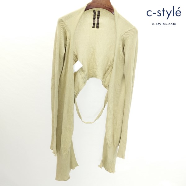 Rick Owens リックオウエンス カーディガン XS イエロー系 イタリア製 綿100 レディース