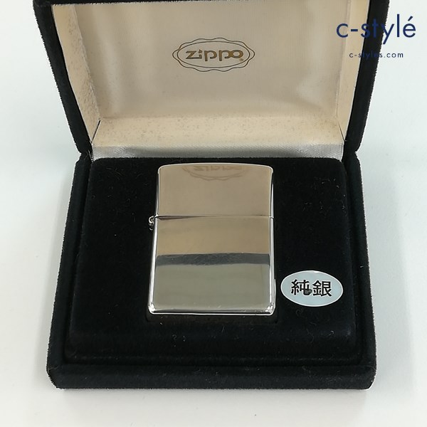 ZIPPO ジッポー STERLING SILVER スターリングシルバー 2002 純銀 オイルライター 喫煙具