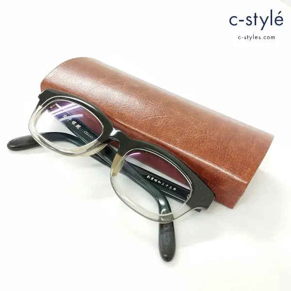 金子眼鏡 KC-33 BKCL セルロイドメガネ ブラック×クリア 度入り アイウェア