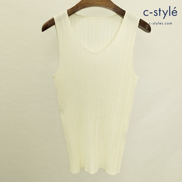 PLEATS PLEASE ISSEY MIYAKE プリーツタンクトップ 4 イエロー系 PP05-JK001 ノースリーブ 日本製