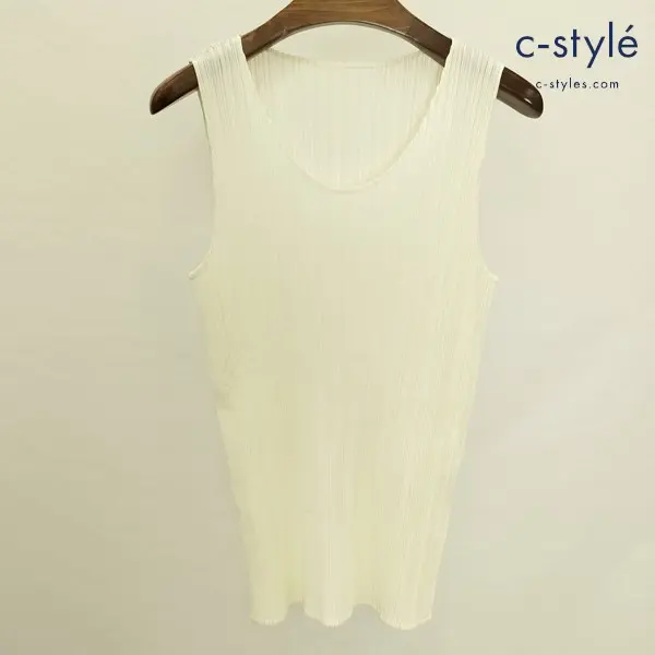 PLEATS PLEASE ISSEY MIYAKE プリーツタンクトップ 4 イエロー系 PP05-JK001 ノースリーブ 日本製