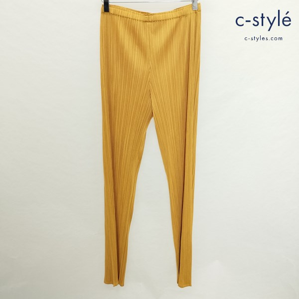 PLEATS PLEASE プリーツプリーズ プリーツパンツ 5 イエロー系 日本製 PP31-JF247 レディース