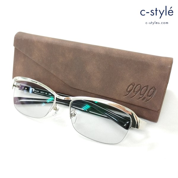 999.9 フォーナインズ S-370T 眼鏡 度なし 55□17 138 ブラック メガネ アイウェア 日本製